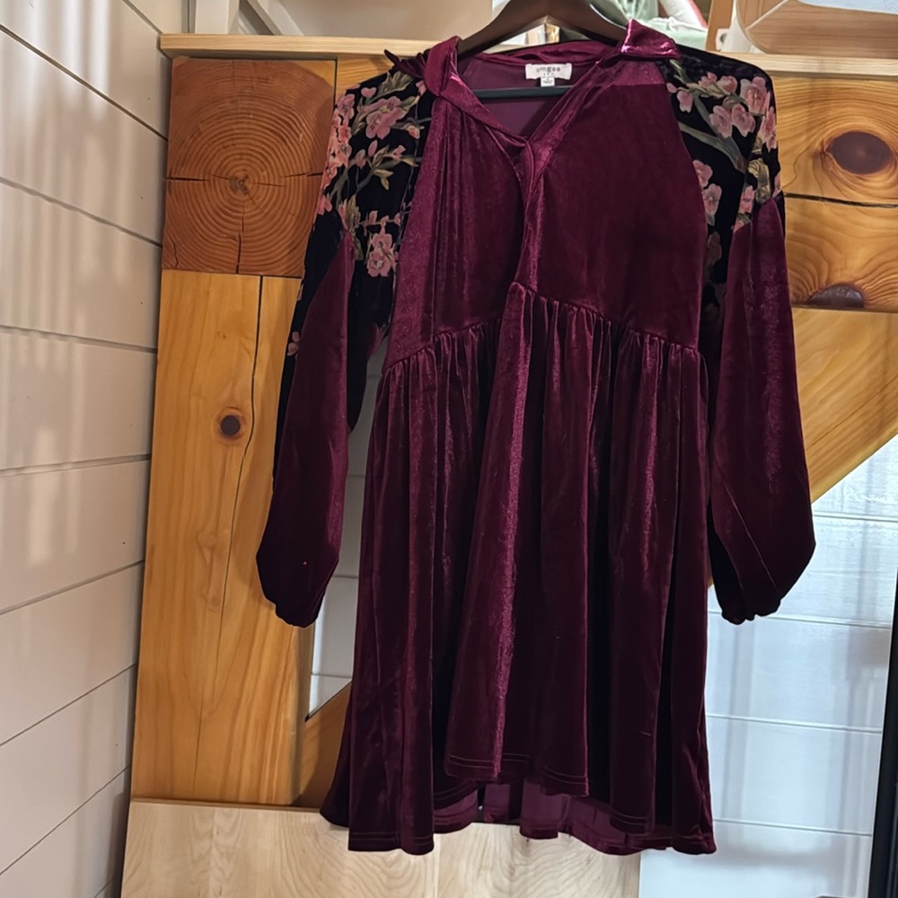Winter velvet dress